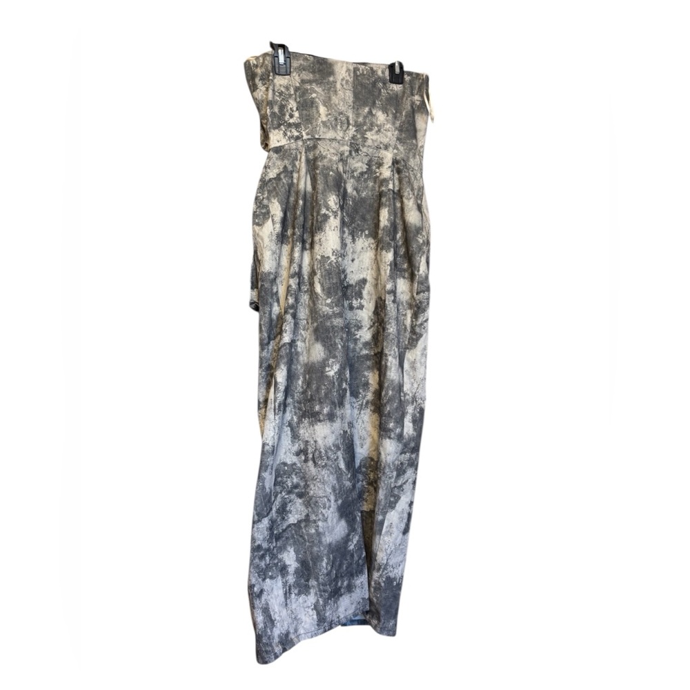 Zara Gray and Cream Maxi Dress